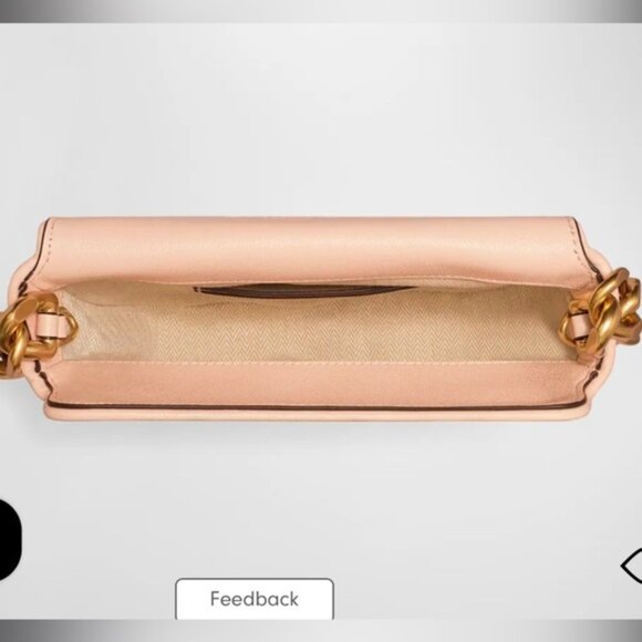 Tory Burch Fleming Soft Grain Mini Crescent Bag Crossbody Bag Shoulder Bag Blush - Picture 13 of 14